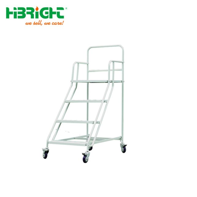 Customized Warehouse Supermarket Tool Step Ladder Trolley