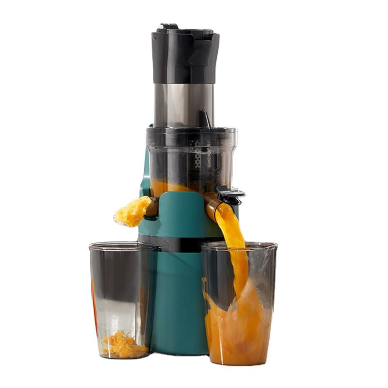 Longbank New Patented Portable 200W Slow Juicer Extractor with Big Feeding Mouth, Cold Press Juicer with Quiet DC Motor