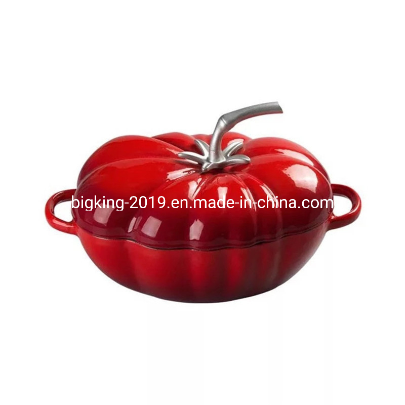 Tomato Cast Iron Enamel Pot