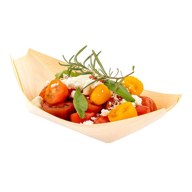 Disposable Wooden Craft Boat Shaped Plate Sushi Boat