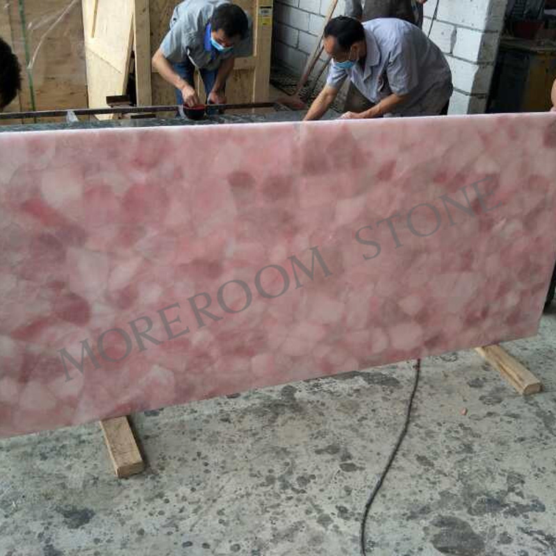 Pink Crystal Rose Quartz Coffee Table Gemstone Marble Stone China Price