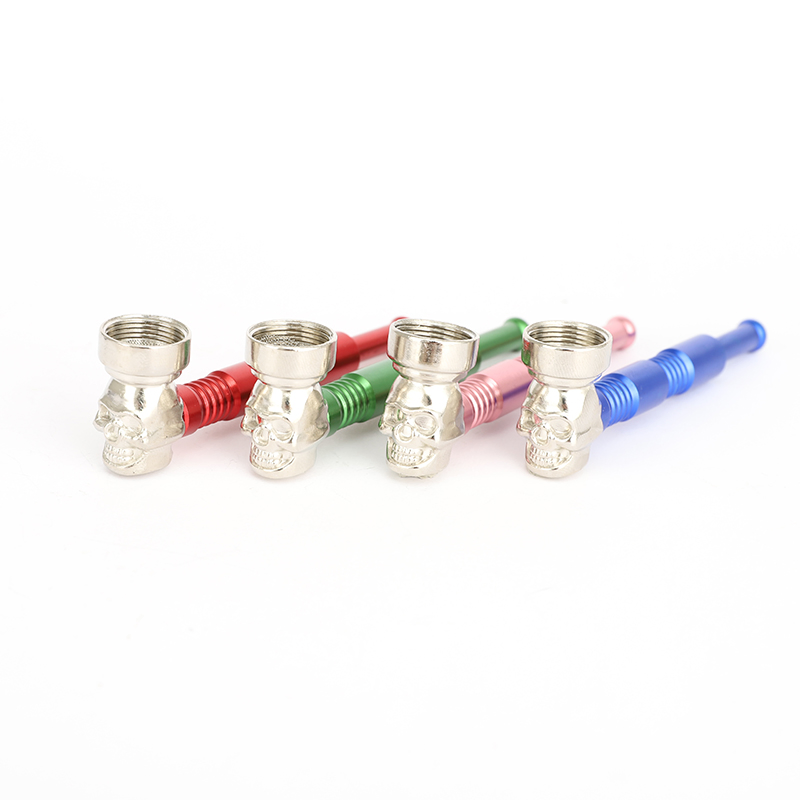 Wholesale Portable Metal Bowl Shaped Tobacco Pipe Aluminum Alloy Tobacco Smoking Pipe