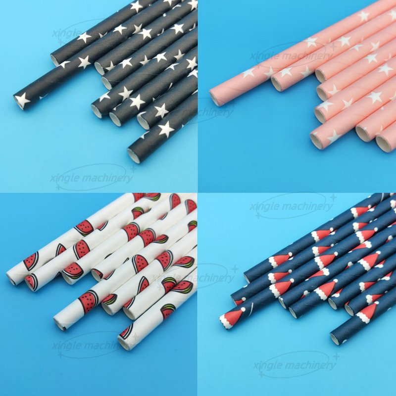 Customized Colorful Eco-Friendly Healthy Disposable Biodegradable Party Drinking Holiday Drink Paper Straw