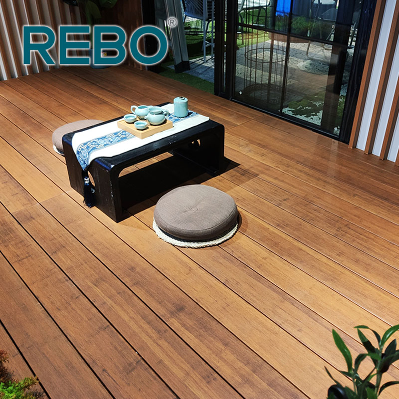 Durable Bamboo Pavilion Engineering Exterior Flooring Plank Materials
