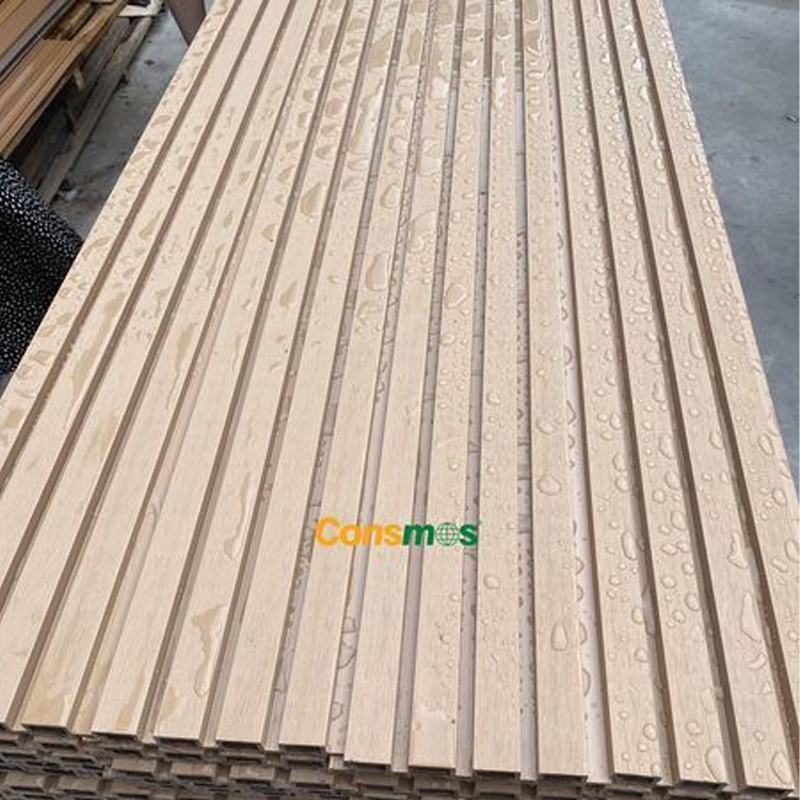 Fluted Wood Plastic WPC Wall Board Outdoor Wainscoting Cladding PVC WPC Wall Panels