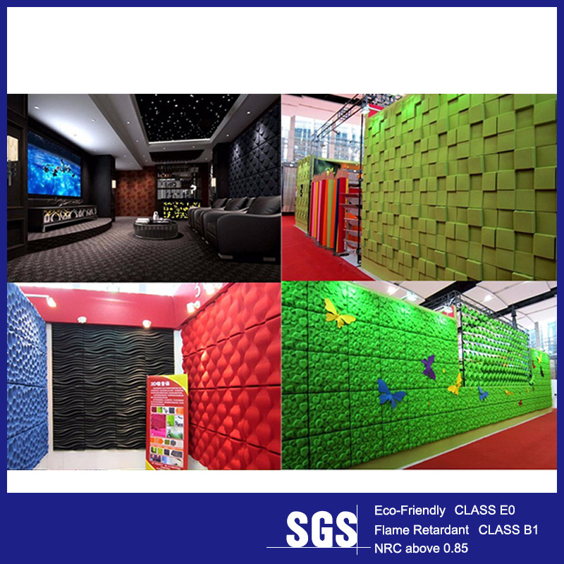 Decorative Sound Absorbing Acoustic Wall Panel 100% Pet Fiber Felt Polyester Panel