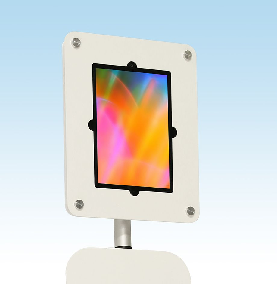 High Quality Floor-Standing Tablet Stand with Italian Design Matching Booth Promotion Table
