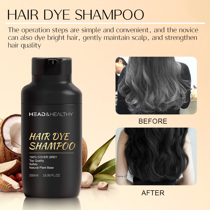 Revitalizing Hair Color Dye Shampoo - 500ml Custom Formula