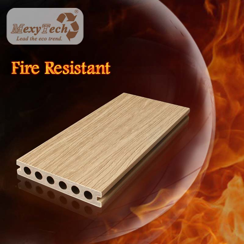 Extruded Anti-Slip Color Mix WPC Decking for Outdoor
