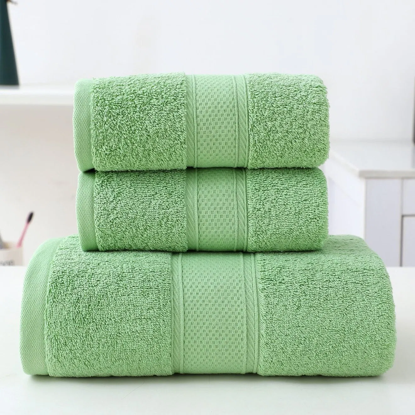 5 Star Hotel Towels White Custom Logo Bathroom 100% Cotton Face Hand Bath Hotel Towel Set