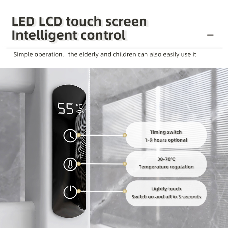 Электрический полотенцесушитель-вешалка с подогревом, черный