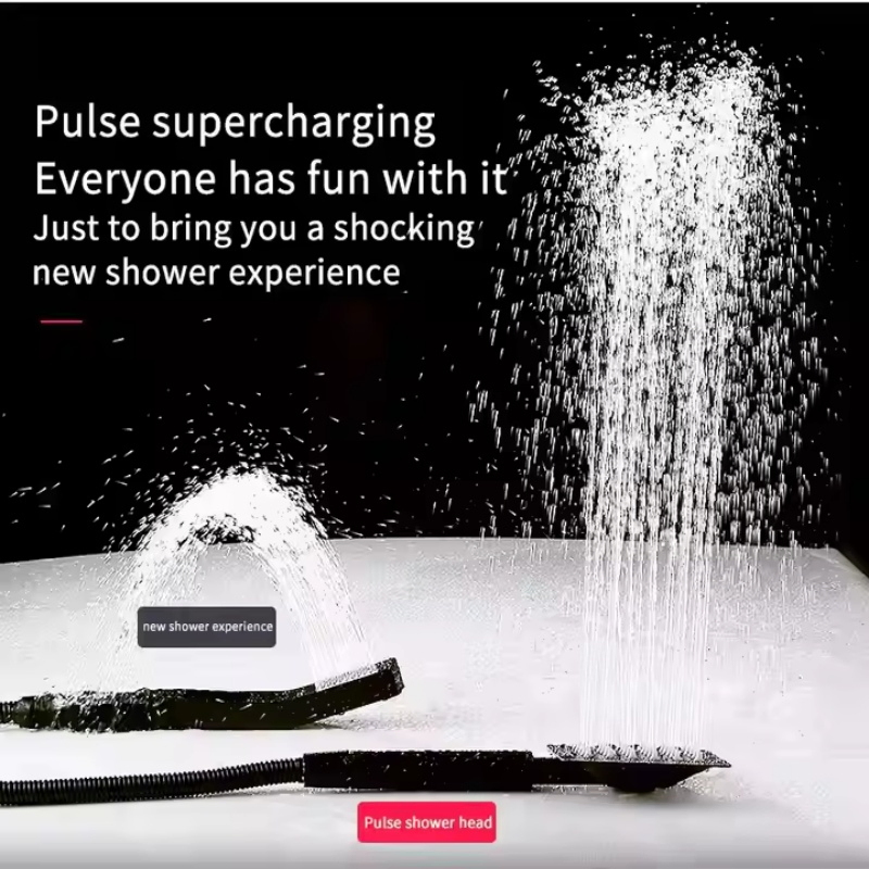 Multi - Functional Black Shower Set: From Bathing to Cleaning
