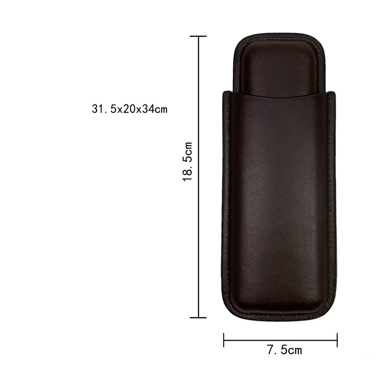 Ea343 Wholesale Portable Custom Waterproof Travel Humidor Moisturizing Box Cedar Luxury for Carry Cigar Leather Case