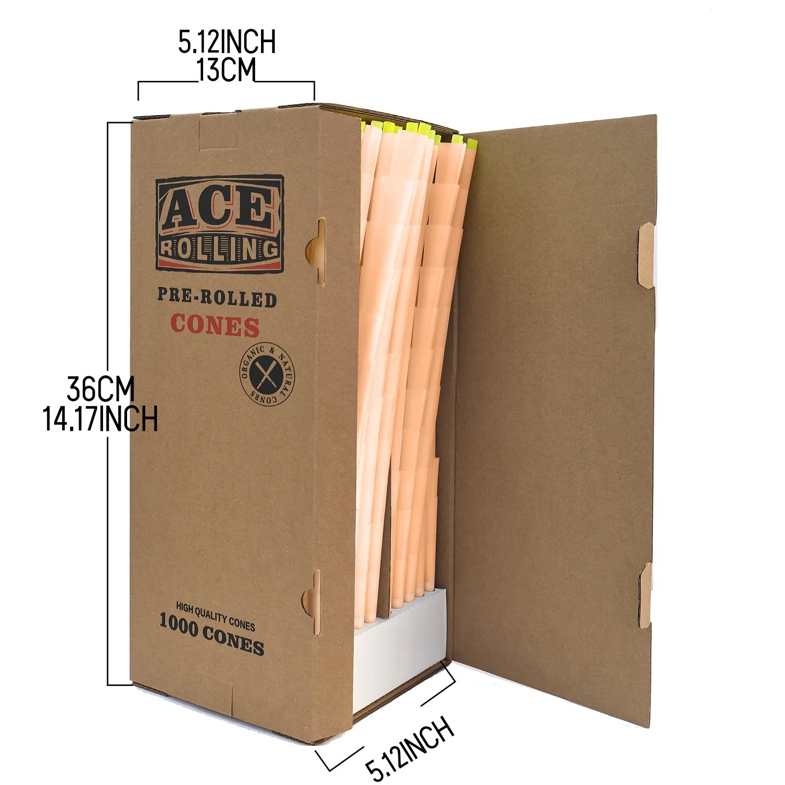 Fast Delivery King Size 109mm 1000PCS/Box Orange Wood Paper Smoke