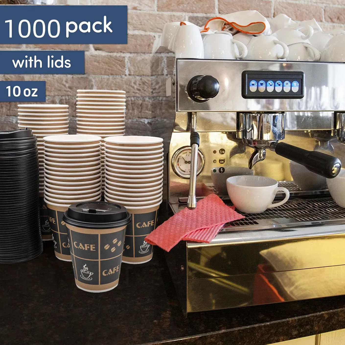 Бумажные стаканчики с логотипом для кофе и напитков