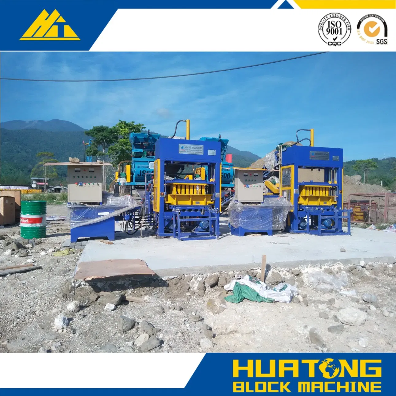 Qt4-15 Semi-Automatic Concrete Brick Making Machine