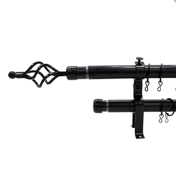 25-28mm Telescopic Curtain Rod Twist Head Roman Rod Double Screw Head Holders Curtain Rod