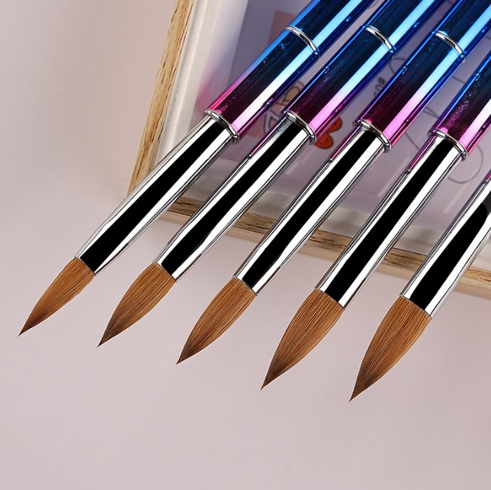 High Quality Kolinsky 3D Nail Brush for Acrylic Nails