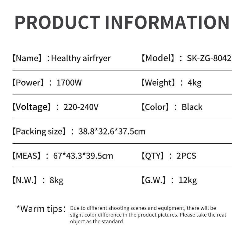 China Factory Smart Air Fryer WiFi Sokany Air Fryer WiFi Air Fryer APP WiFi Dual Air Fryer with WiFi Smart Airfryer with WiFi Wholesale Price
