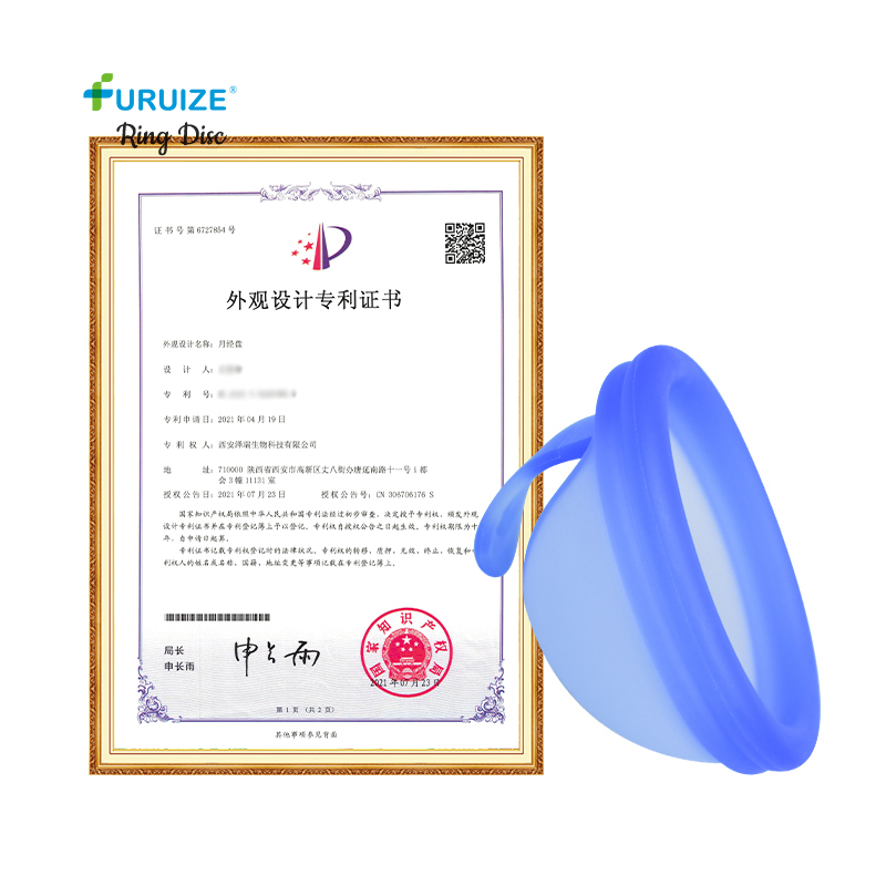 Private Label Menstrual Disc with Ring Diso Black Menstrual Disc