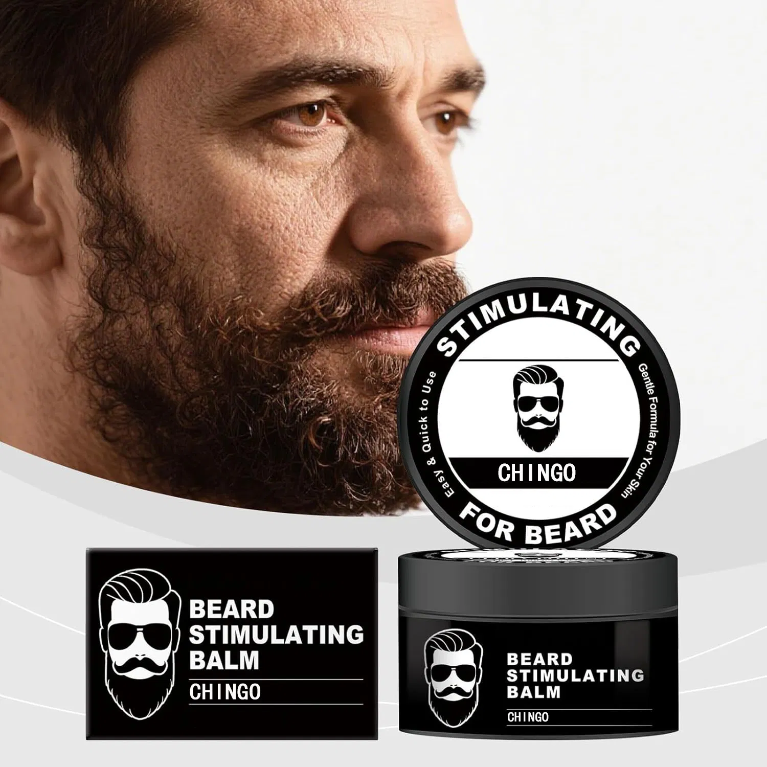 Premium Natural-Ingredient Enriched Beard Balm for Accelerated Healthy Follicle Stimulation