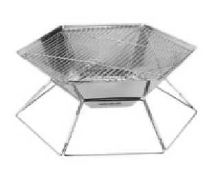 Stainless Steel Barbecue Grill, Fire Pit, Foldable and Portable Meat Grill