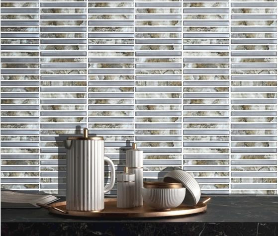 Мозаичная плитка под мрамор для кухни и ванной