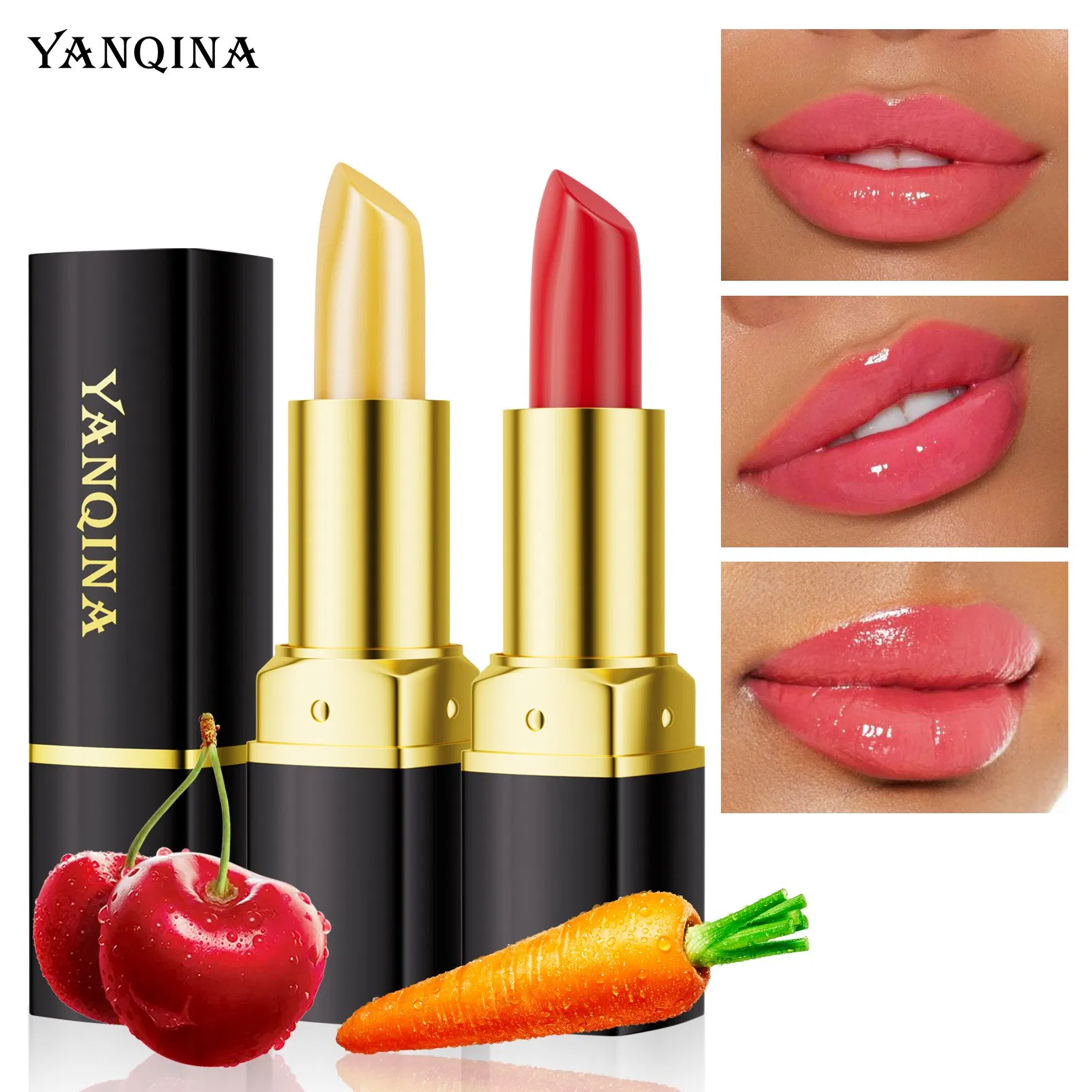 Private Label in Stock Color Change Lip Balm Moisturizing 3 Colors Lipstick Waterproof Long Lasting Lipstick