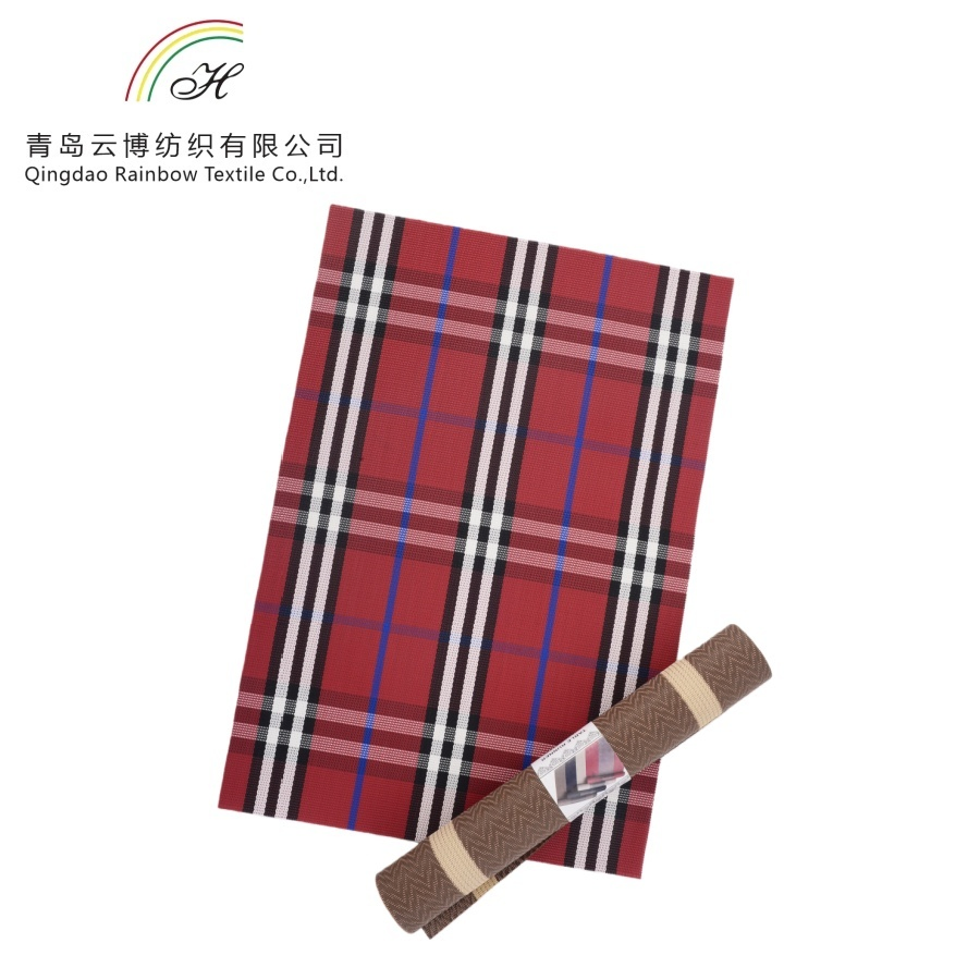 Factory Custom Table Decoration Restaurant Heat-Resistant Non-Slip Waterproof PVC Table Mat Fabric Placemat