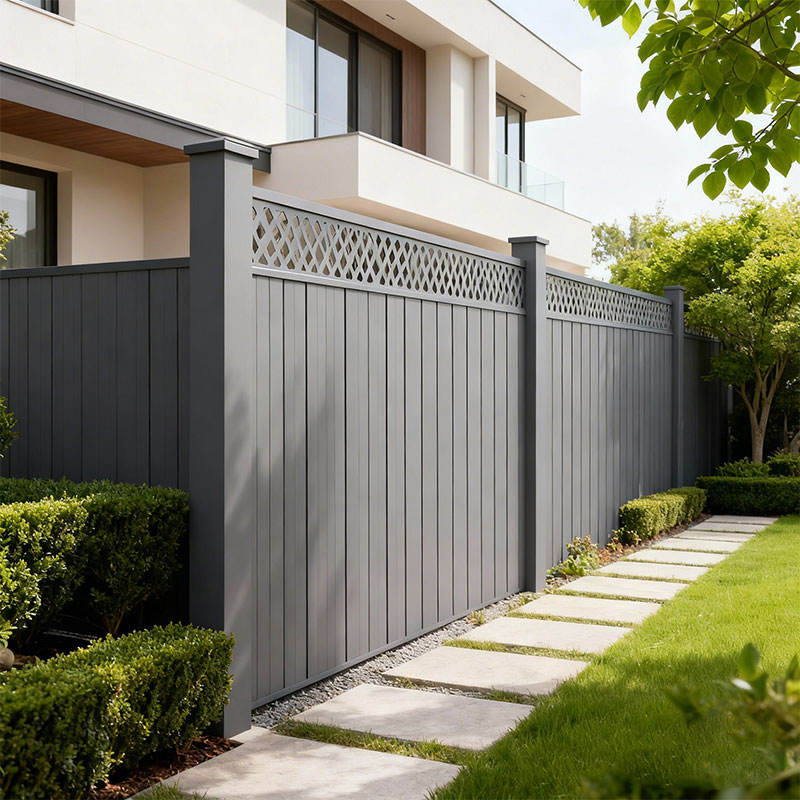Factory Sale Fireproof Wood Plastic Composite Fence Privacy Garden Fence