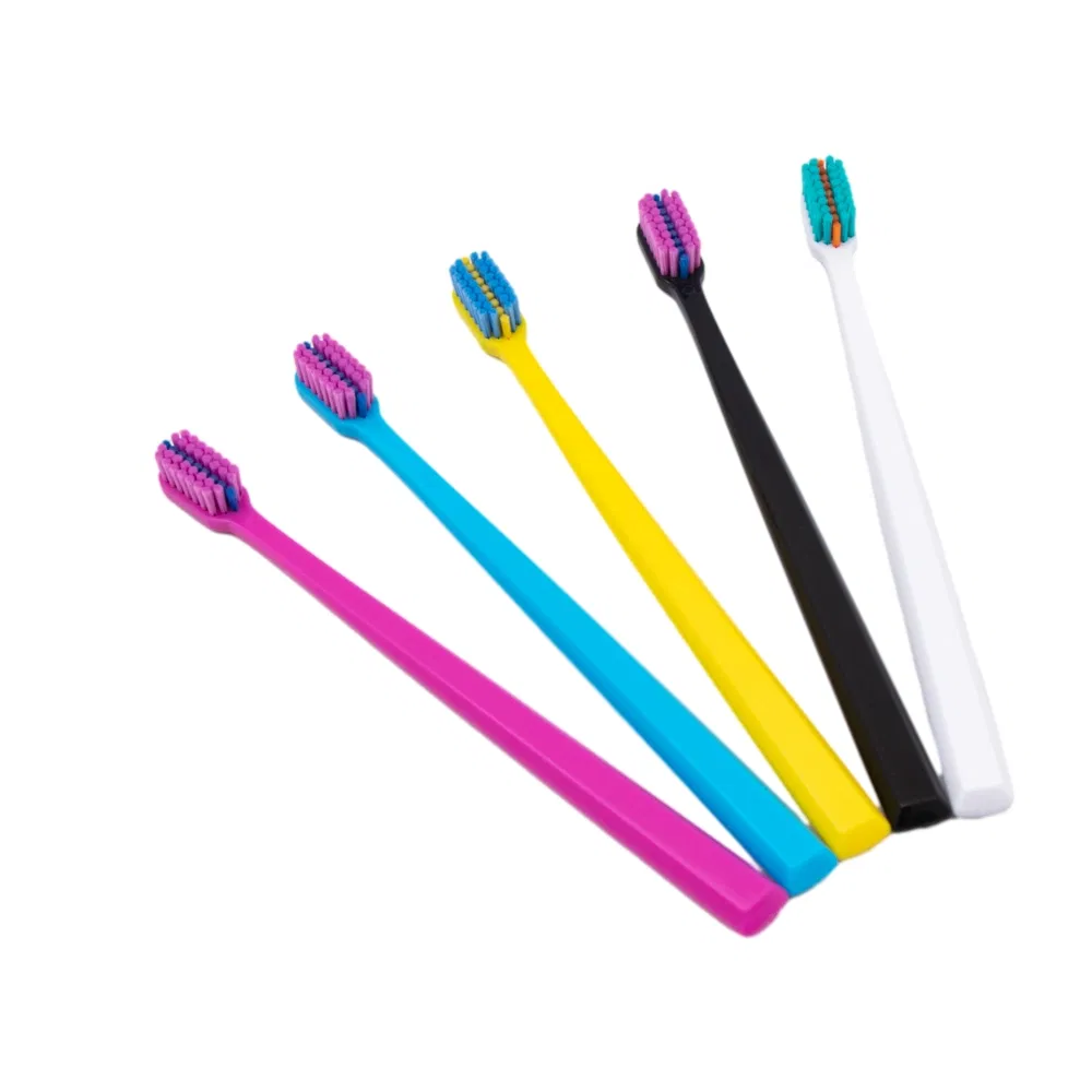 Hot Sale Colored Ultra Soft Bristle Toothbrush V Shape Orthodontic Plastic Toothbrush for Home Use
