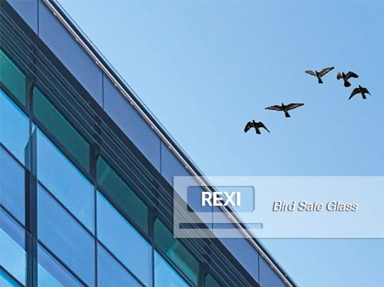 Bird Safe Friendly Glass by ceramic frit silk screen patterns