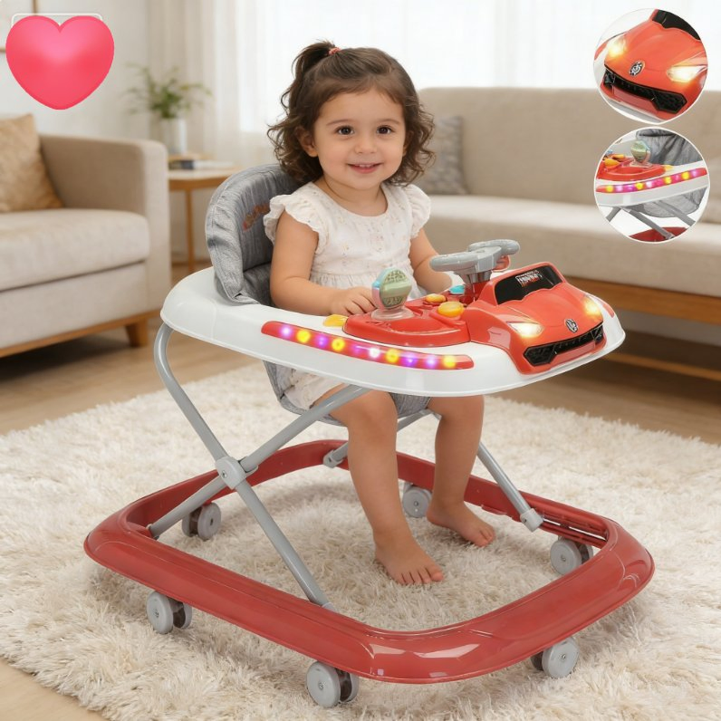 Car Shape Baby Ride-on Cars Baby Walker with Music