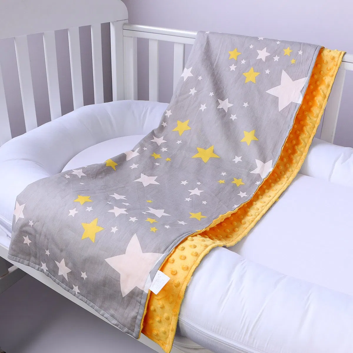 Soft Dotted Backing Cute Animal Minky Blanket for Boys & Girls