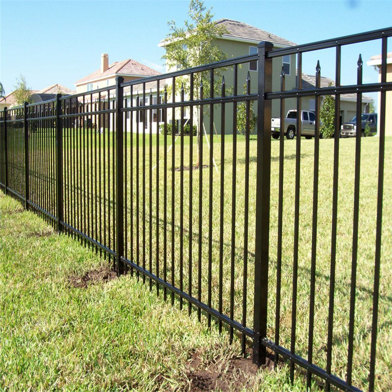 Spear Picket Fence Panel Galvanized Steel Fence Security Fence