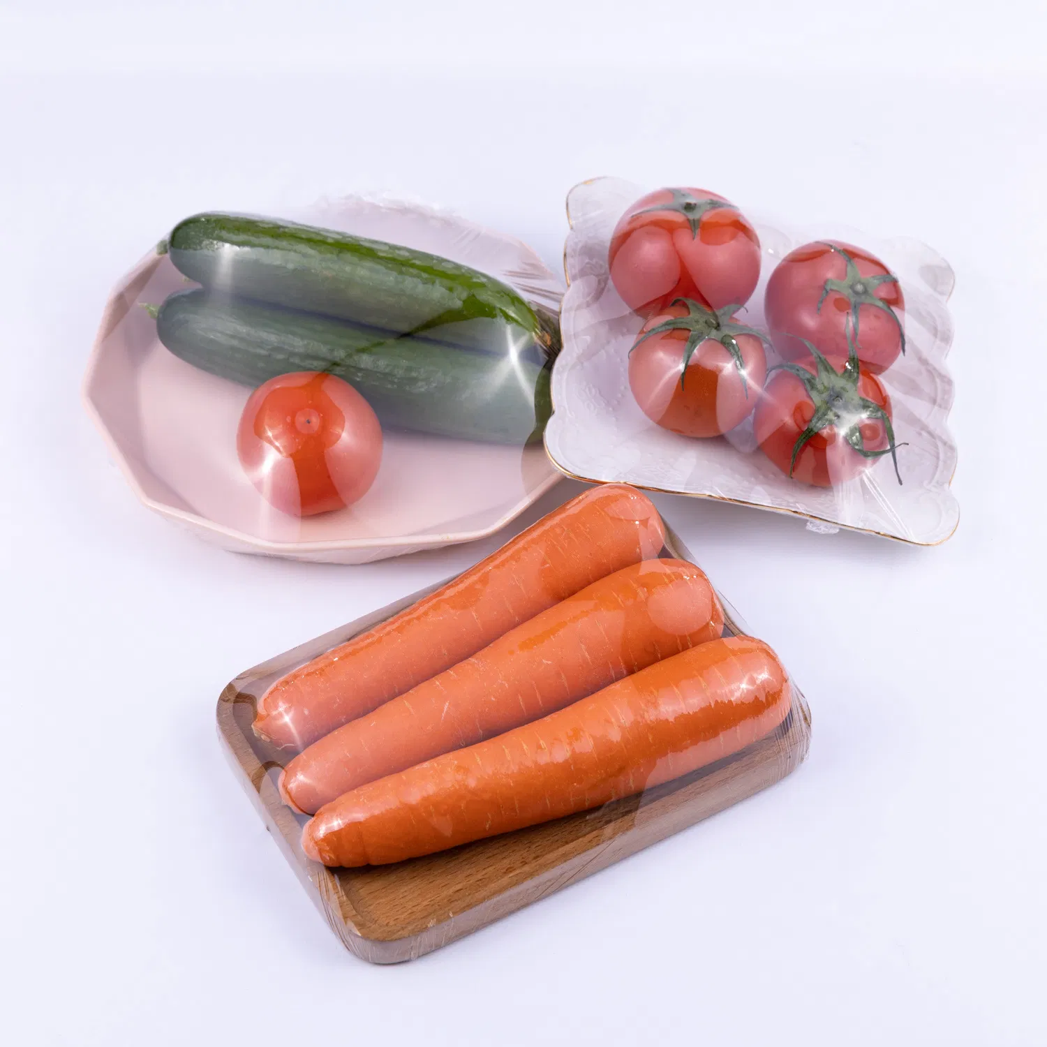 PVC Cling Stretch Film Jumbo Roll Plastic Film Wrap for Keeping Food Fresh
