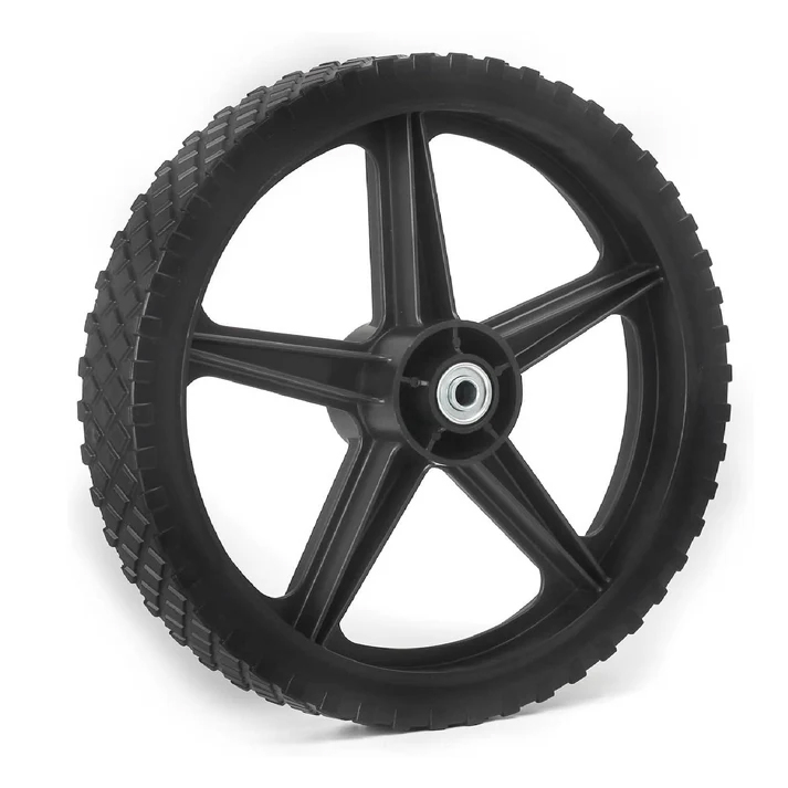 14 X 1.75'' Plastic Wheel and Tire for Lawnmower Trolley Dolly Wheel Replacement
