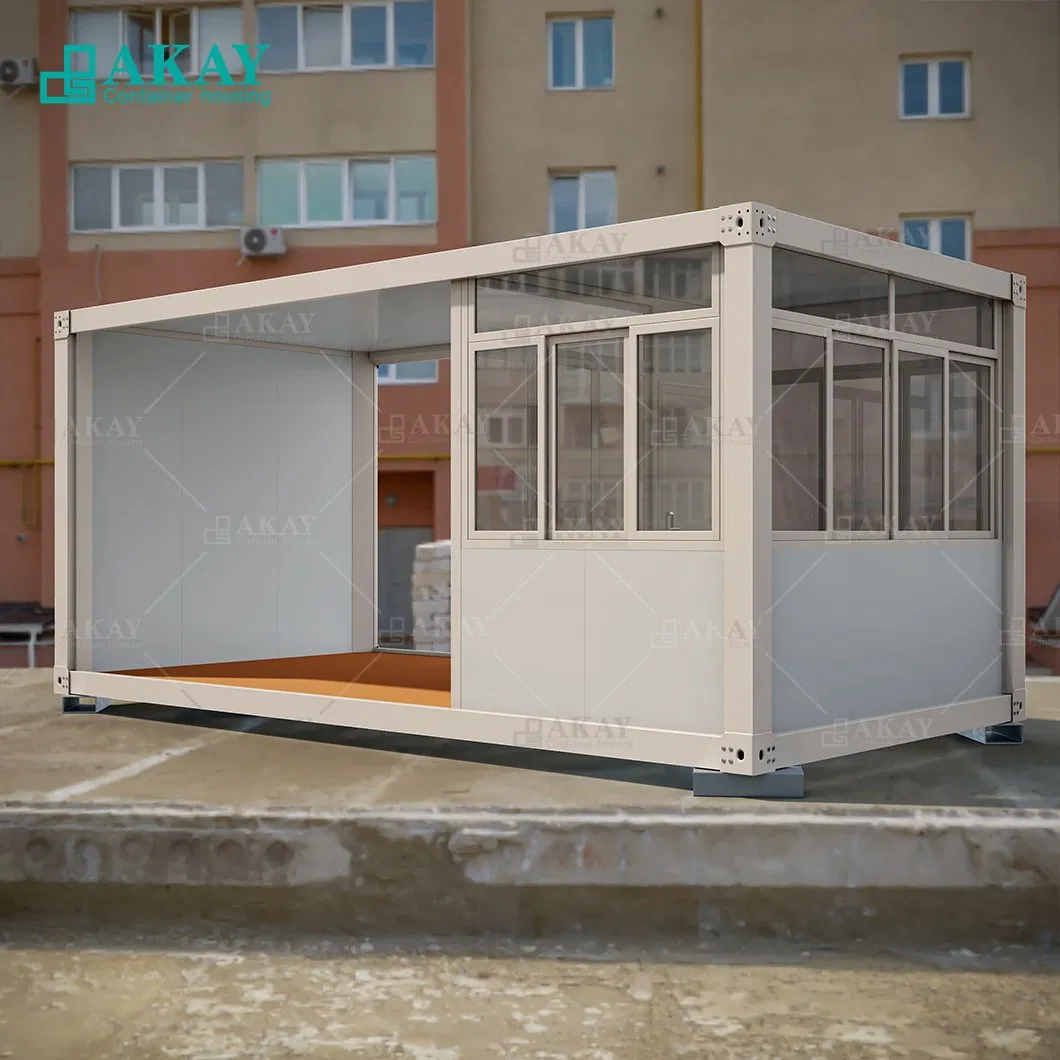 Sandwich Panel Prefab Flat Pack Good Price Foldable Mobile Portable Expandable Luxury Shipping Container House for Single Apartment Home Prefabricated-Building