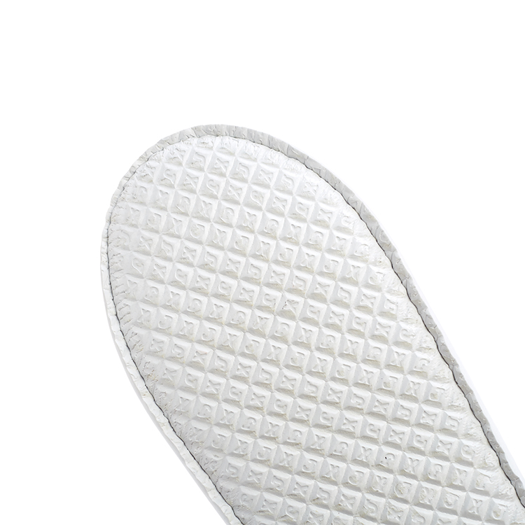 Custom Logo White Velvet Open Toe Disposable Hospital Wedding Travel Hotel Bathroom SPA Slippers for Guests