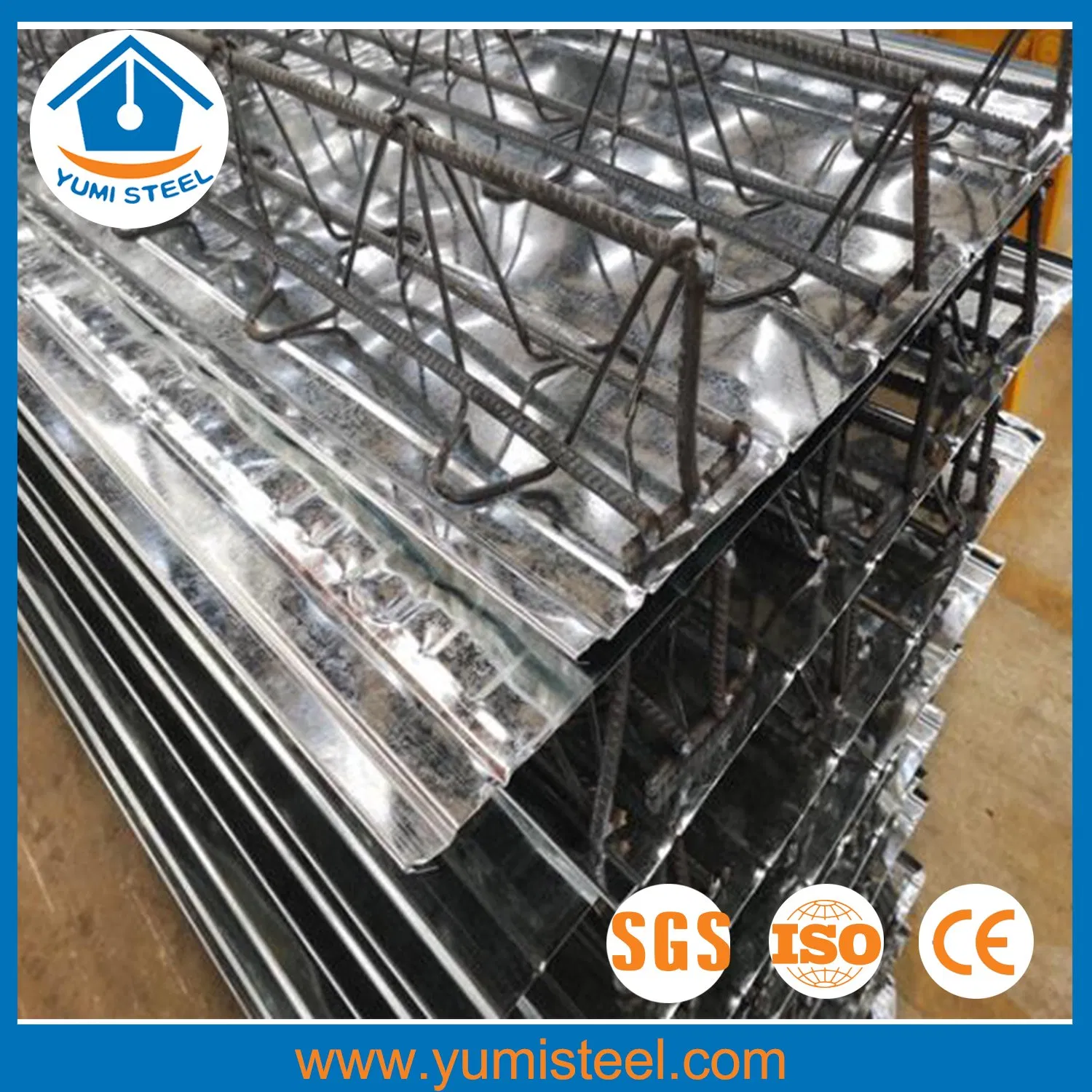 Fireproof Galvanized Composite Steel Truss Floor Decking Sheet