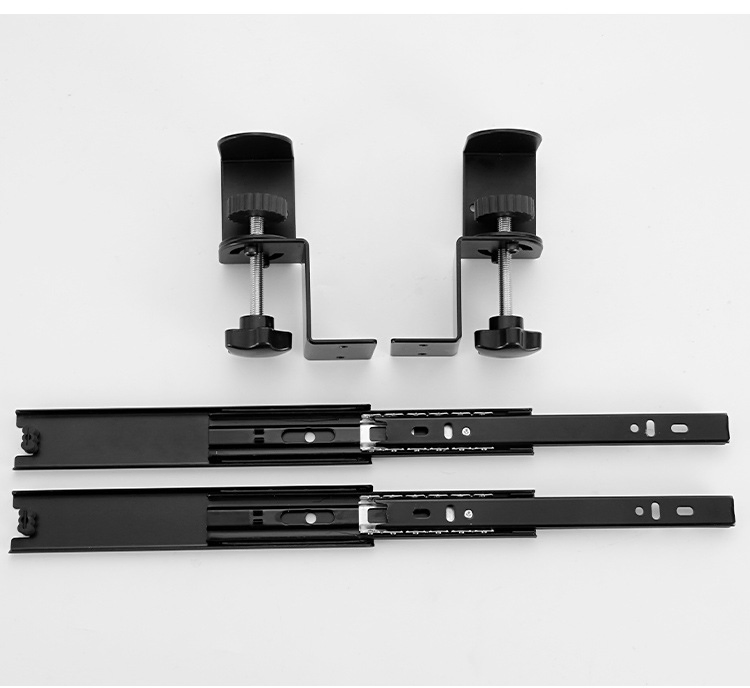 Heavy-Duty Sliding Keyboard Tray with Easy Installation Features Hardware