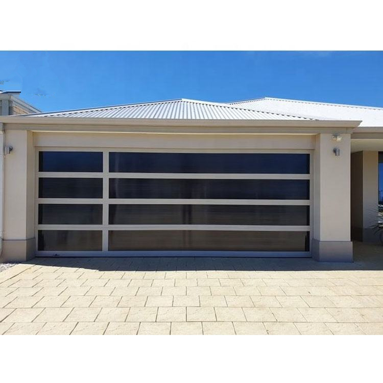 Wholesale Customized Motorized Panoramic Clear Aluminum Price Glass Garage Door