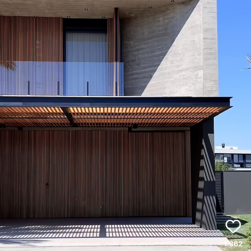 Automatic Powder Spaying Equipment Treated Aluminum Invisible Grille Garage Door