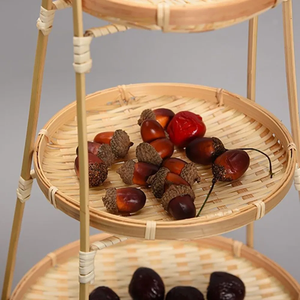 Display Handwoven Fruit Basket Serving Trays Mi25829