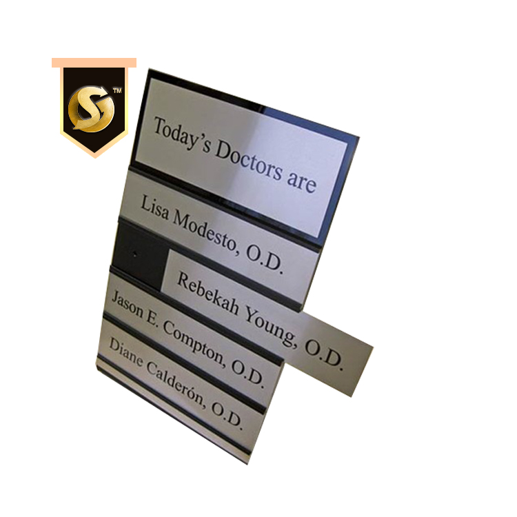 Custom Aluminum Door Number Plates Name for Meeting Rooms