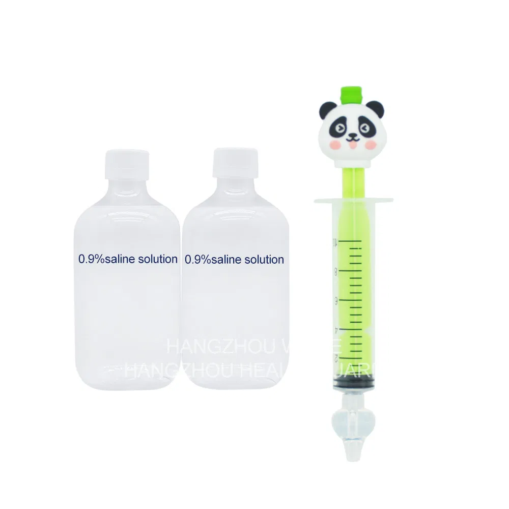 BPA Free EU CE Exclusive Panda Design Nasal Syringe Washer 10ml Soft Silicone Baby Nasal Irrigator