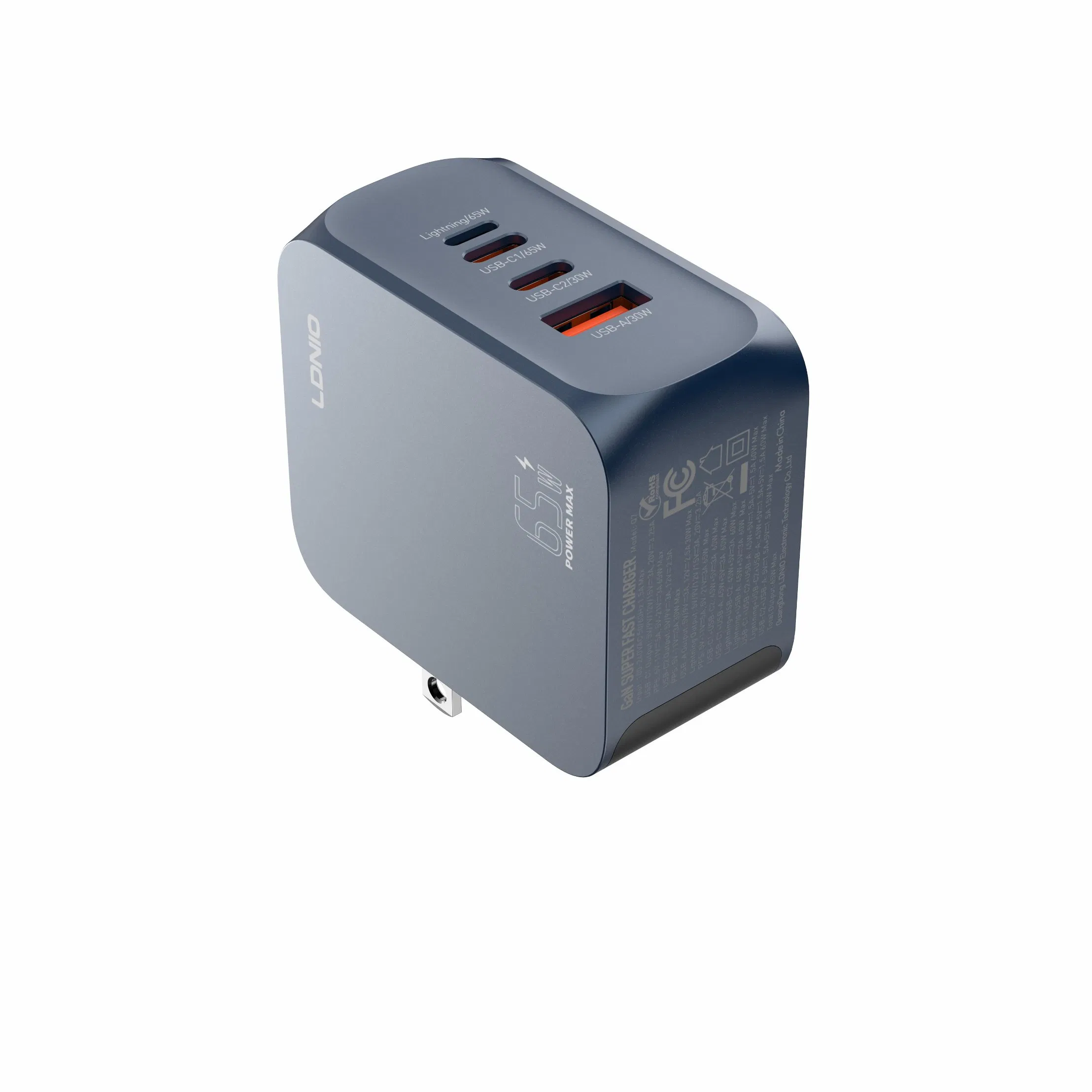 Ldnio Q7 65W Fast Type-C GaN Wall Charger Phone-Charge-Adapter for iPhone 17 Charger