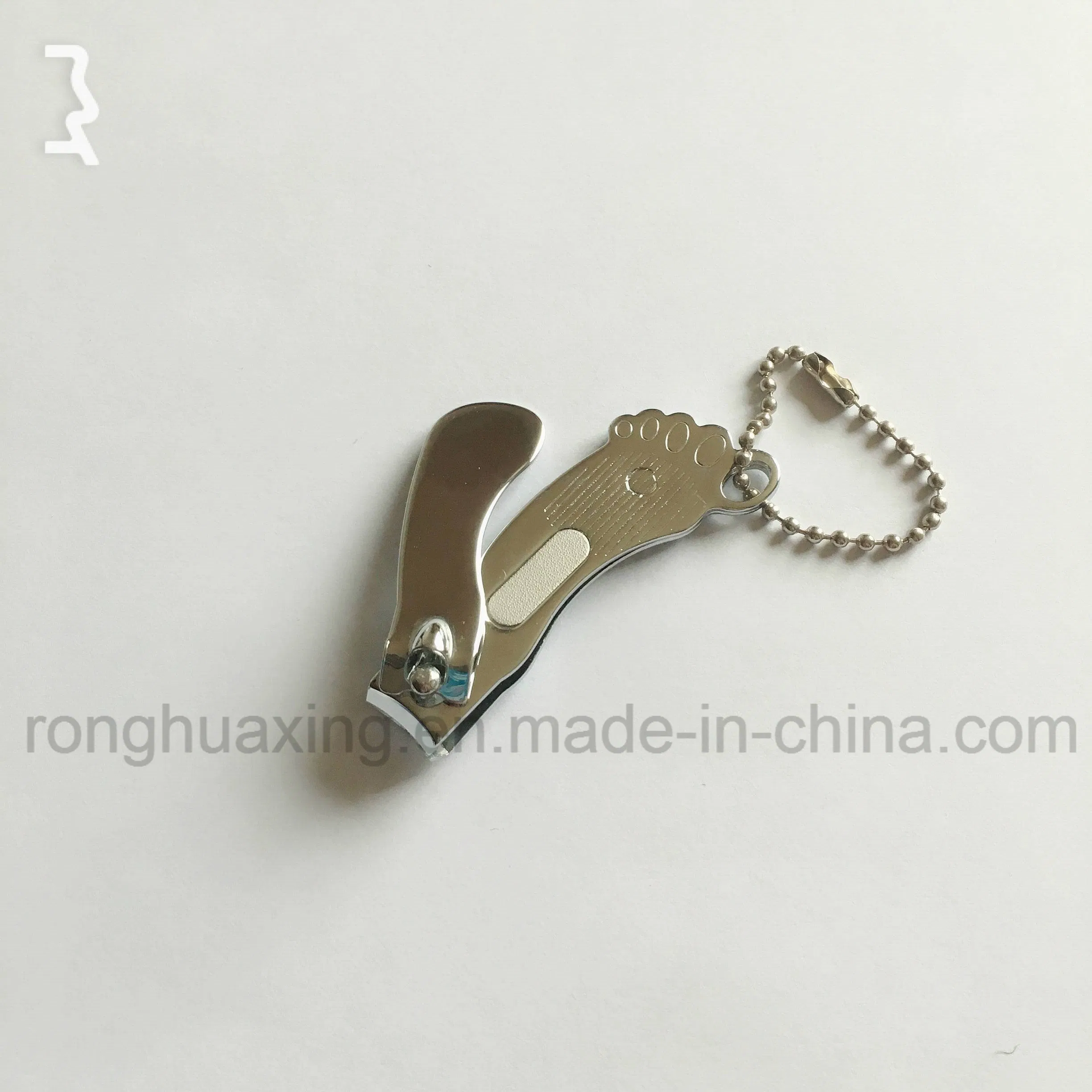 Promotion Nail Cutter with Cute Foot Shape, Laser File and Keychain