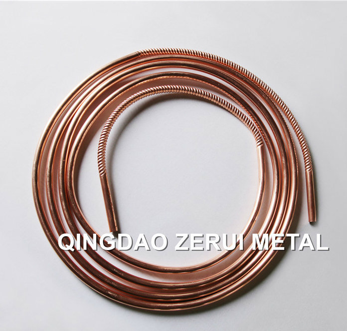 Insulated Air Conditioner Copper Pipe with Spiral Flex on Both Copper Tubes