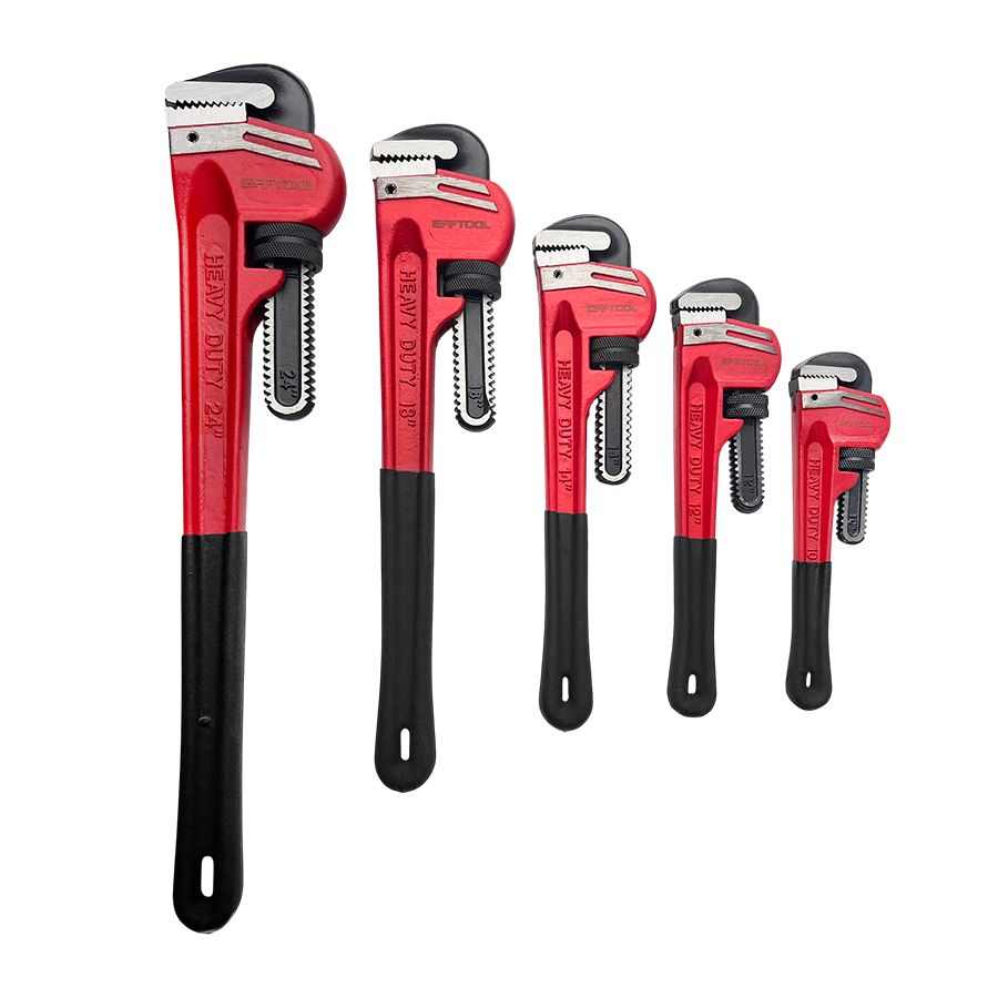 10710 10in (12", 14", 18"24") Heavy-Duty Adjustable Straight Pipe Wrench for Construction